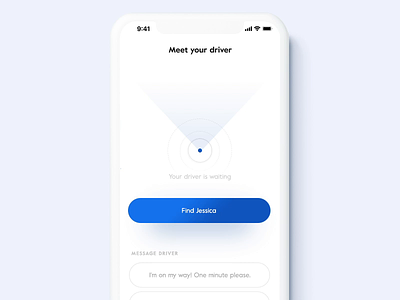 Find the driver (AR) animation app ar car ios minimal mobile ridesharing taxi travel ui ux