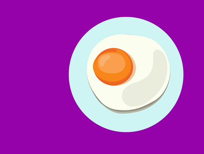 100 Days Illustration Challenge (Half Fry) corel painter design egg food illustration illustration