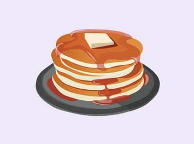 100 Days Illustration Challenge (Pancakes) art corel painter design drawing food illustration illustration illustrator