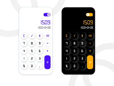 Daily UI- 004 (Calculator) art black calculator dailyui maths ui white