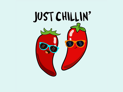 Just Chillin' art chilling cool cool design food illustration glasses illustration red