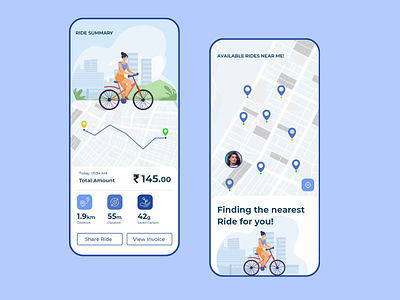 Daily Ui- 029 (Maps) bike app cycle app dailyui dailyui029 dailyuichallenge maps navigation