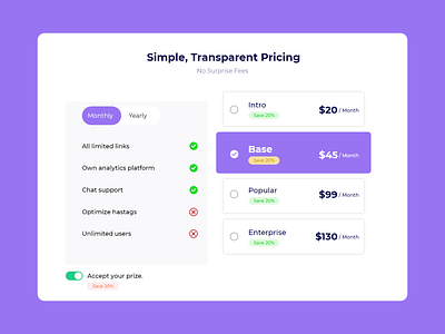 Daily Ui- 030 (Pricing)