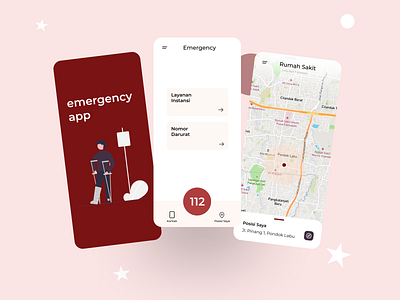 Emergency App application application ui design emergency mobile ui
