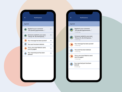 Notifications anonymous app design mobil notifications page ui uidesign uiux