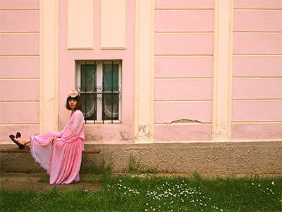 Cotton Candy Concept part.2 cotton dress old pastel photography pink pink house retro symmetry vintage wes anderson wes fest