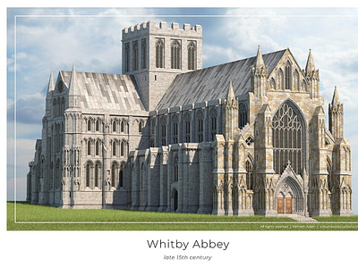 Whitby Abbey virtual reconstruction poster