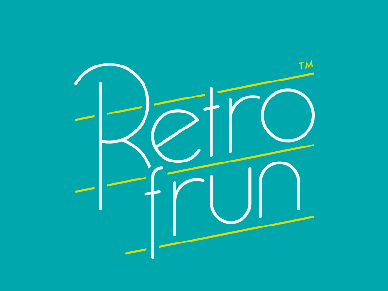 Logo Retrofrun WIP gif gridding logo retro script vintage wip