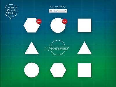 Go Figure circle geometry grid hexagon square triangle ui web