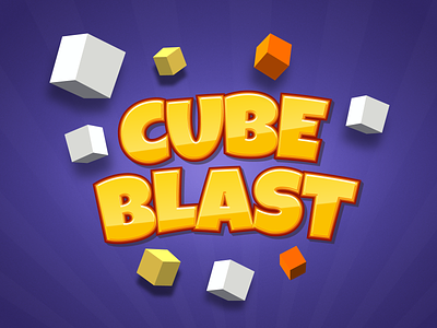 Cube Blast Logo design game illustration logo vector