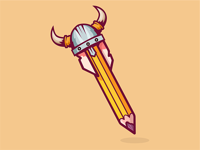 Viking Pencil (Maybe New Logo) art design illustration logo pencil vector viking viking logo