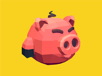 Pig Pig illustration lowpoly vector