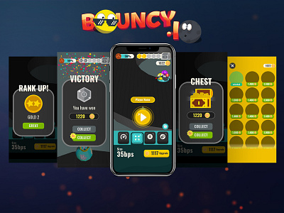 Bouncy.IO Game design game game design icon illustration ui ux