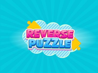 Reverse Puzzle Game Logo game illustration logo typography vector