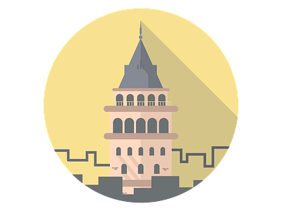 Galata Tower galata tower illustration sticker vector