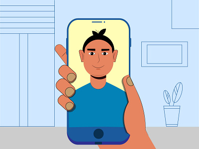 video call design illustration