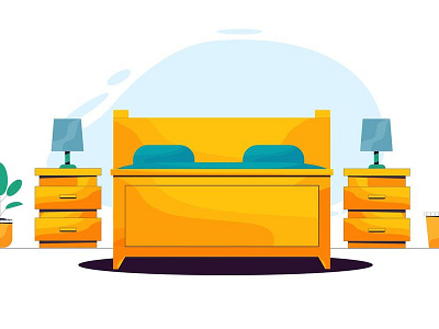 Bedrooms design illustration vector web