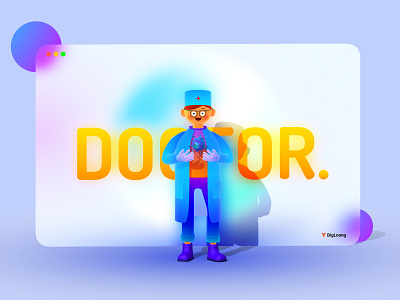 3D-Doctor 3d animation cartoon character design doctor spline ui virus web design