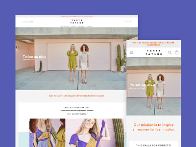 Tanya Taylor design shopify ui ux web website website design