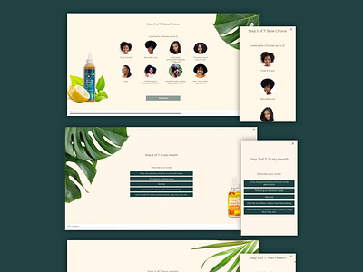 Alodia Hair Care Product Quiz design shopify ui ux website design