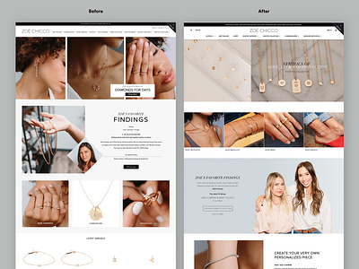 Zoë Chicco Homepage clean design shopify ui ux web website design