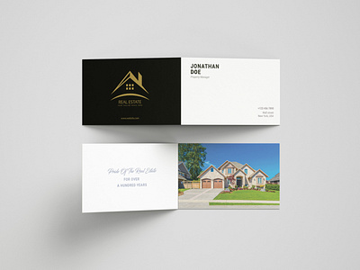 Bi-Fold Horizontal Real Estate Business Card best bi fold business card big big sale building corporate flat home horizontal house rent image latest mordern new offer realestate sell simple unique vertical