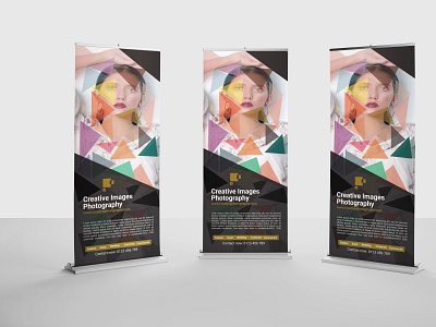 Photography Roll-Up Banner Template cover image model photography mordern new photography roll up banner professional banner simple stylish model ui unique ux