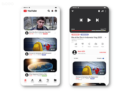 Youtube Redesign app design ui ui design youtube