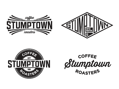 Stumptown Logos 1999 barista brand caffeine coffee downtown hipster logo portland roasters sign stumptown