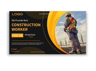 Construction Banner Design banner best banner best banner design branding business business flyer construction construction banner design design facebook flyer freelancer niloy graphic design illustration social media social media design top banner design