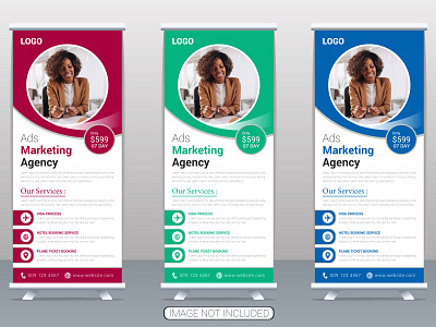 Minimalist clean and simple traveling business agency roll up ba rollup designs