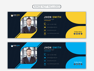 Email signature template or personal email footer template business email signature design