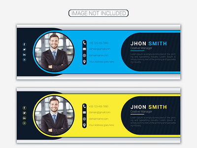 Professional email signature or email footer template business email signature design