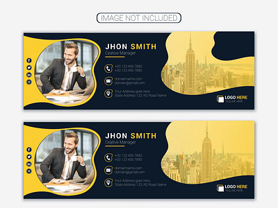 Corporate email signature or email footer design business email signature design