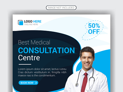 Medical Consultation Center or medical diagnostic clinic social graphic