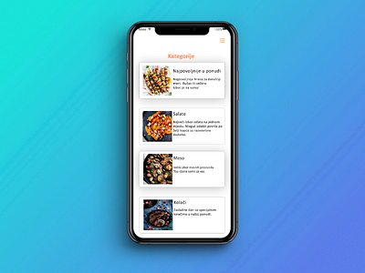 Kategorije Express food app adobexd app design expressfood food app ui userexperience userinterface ux uxui