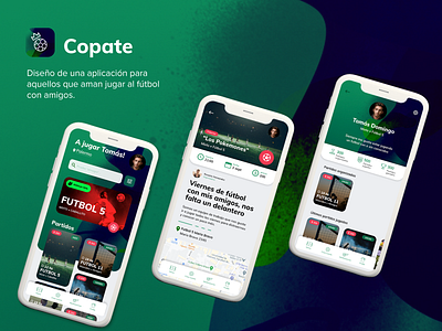 App Copate application design football football app futbol app ux ux design