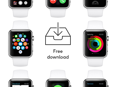 Apple Watch GUI Kit for Sketch