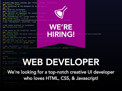 Hiring WebDev