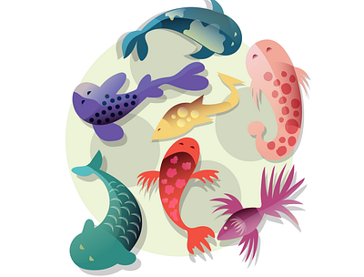 fish illustration avatar cartoon cartoon character cartoon illustration digital art digital painting fish flat illustraion illustration illustration art illustrations illustrator logo ui ux vector vector illustration