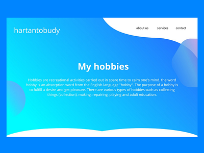 My hobbies branding design designer hobbies icon illustration profile typography ui ux webdesign