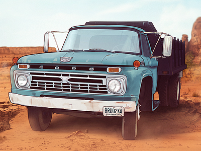 Ford {FINAL} canyon drawn ford handmade old photoshop rust truck vintage