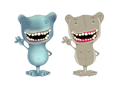 Little Monster color comic drawn monster photoshop pitch teeth