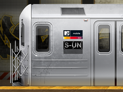 Subway Train detailed metal mtv newyork pixelart subway sunrise train u-bahn underground
