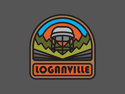 Where's Loganville? badge bold design georgia icon loganville logo patch retro thick lines vintage visfire