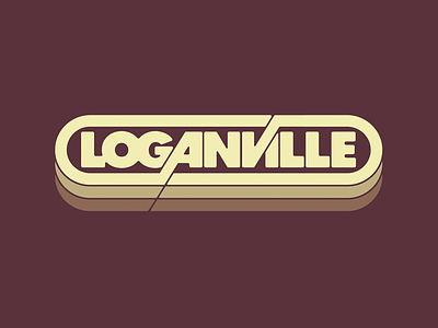 Loganville bold georgia loganville logo retro t-shirt thick lines tshirt type typography vintage visfire