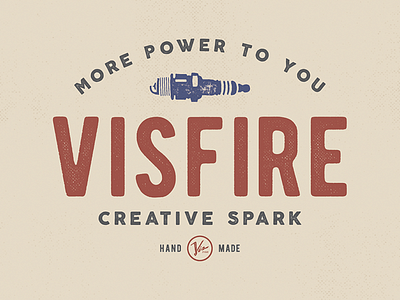 Visfire - Creative Spark automotive badge branding identity label lockup logo retro tee typography vintage visfire