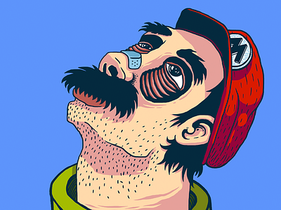 Super Mario colors illustration mario mrcoofs mustache super