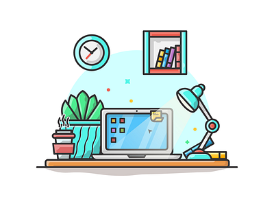 Workspace Illustration adobe adobe illustrator digital art digital design graphic design icon icon design illustration illustration art illustration design illustrations logo logo awesome logo design vector vector art workspace