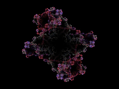 😷 2d abstract apophysis dark fractals illustration microscope virus